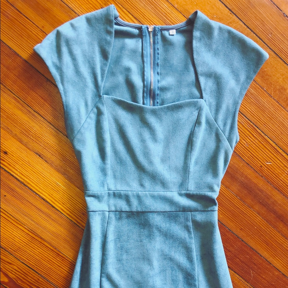 Velvet baby blue dress